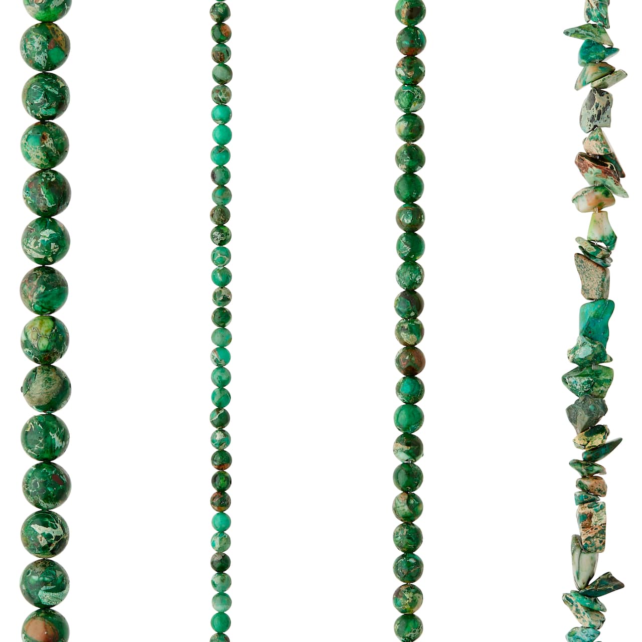 Green Jasper Stone Mix Beads by Bead Landing&#x2122;